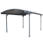 carport en polycarbonate delage - 2-9 x 5 m